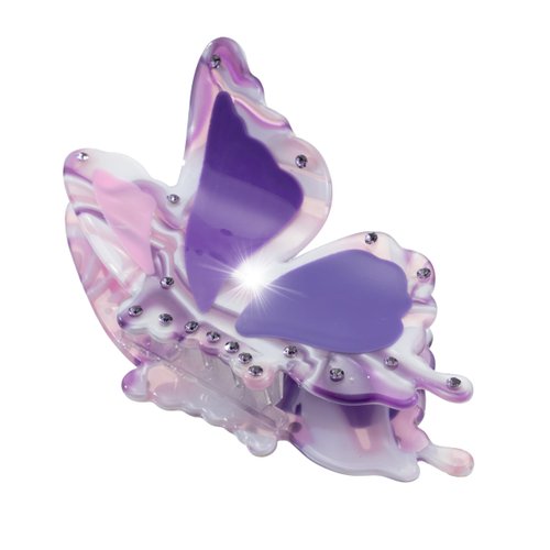 Butterfly Hair Clips Acetate Rhinestone Hair Claw Clips Jaw Clips 2.9 inch Butterfly Hair Claw Clips,Beautiful Purple Butterfly Hair Clips Hair Accessories for Women(small butterfly-purple)