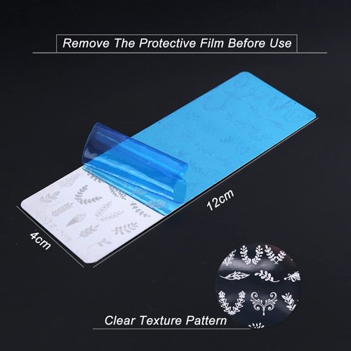 10 Pcs Nail Stamp Template Kit French, Contains 2 Stamper 2 Squeegee 6 Pattern Templates， for DIY Nail Decor Easy French Style Nail Art Designs, Nail Stamper Stencil Plates Set Manicure Nail Supplies