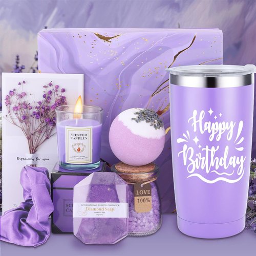 Women Spa Gift Basket Her Birthday Box Mom Coworker Work Bestie Wife Aunt Friend Happy Birthday Gifts 30th 35th 40th 25 50 60 Year Old Funny Personalized Unique Custom Meaningful Aesthetic Her Present