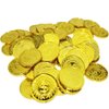 TCOTBE Pirate Gold Coins Plastic Set of 100,Play Gold Treasure Coins for Play Favor Party Supplies, Pirate Party, Treasure Hunt Game and Party Favors