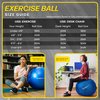 URBNFit Exercise Ball - Yoga Ball for Workout, Pilates, Pregnancy, Stability - Swiss Balance Ball w/Pump - Fitness Ball Chair for Office, Home Gym, Labor- White, 18 in