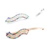 Luxxii - Clear Rhinestone Crystal Hair Barrette Clip Hair Pin (Pack 2, Silver,Gold Tone_E)