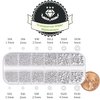 One Pack 2000 Pcs of Flatback Transparent White Clear Round Crystal Rhinestones 6 Sizes (1.5-6 mm) with Nail Art Rhinestone Picker Pencil And Tweezer For DIY And Salon Use