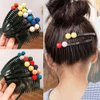 Plastic Hair Side Combs Cute Hair Comb Claws Colorful Hair Comb Clips Wide Teeth Hair Slide Comb Kawaii Hair Accessories for Women Girls C 10 Pcs