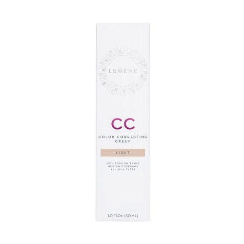 Lumene Color Correcting CC Cream - Lightweight Foundation - Medium Coverage - Redness Reducing Face Makeup for a Glowing Complexion - Vegan Formula + Suitable for All Skin Types - Light (1 fl oz)