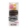 Scunci by Conair No-Slip Grip All Day Hold, Magic Hinge, Claw Hair Clip, Brown and Black, Packaging May Vary (Pack of 2)