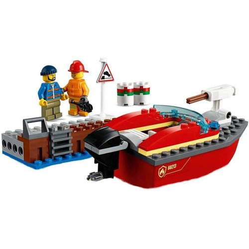 LEGO City Dock Side Fire 60213 Building Kit (97 Pieces)