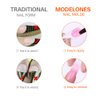 MODELONES Poly Extension Gel Dual Nail Form 120pcs Coffin Nails Clear Ballerina Nail Tips Full Cover