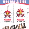QDAN Dog Toys Soccer Ball with Straps, Outdoor Dog Toys, Puppy Birthday Gifts, Dog Water Toy, Durable Dog Balls for Small Medium Dog (6 Inch)