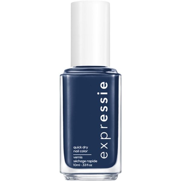essie expressie quick dry nail polish, vegan formula, navy blue, Left On Shred, 0.33 fl oz