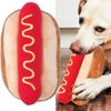 SALUTUY Food Shape Stuffed Toy, Hot Dog‑Shaped Convenient and Practical Soft Plush Dog Toy for Cats for Dog's