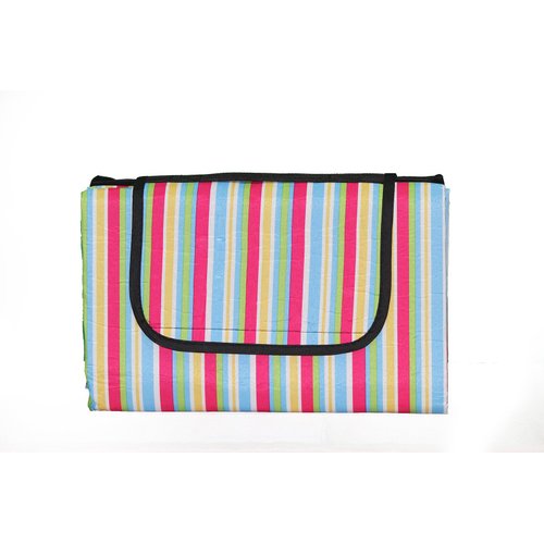 Treewalker Outdoor Sand and Water Resistant Beach Picnic Blanket Mat (BeachStripe)