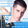 Mens Face Moisturizer & Mens Face Lotion,Moisturizing Face Cream Skin Care Set,Hydrating Concealer Facial Moisturizer for Men's Skincare and Makeup（2PCS）