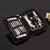 PhantomSky 15 Pcs Stainless Steel Manicure Pedicure Set Nail-Clippers Cleaner Cuticle Grooming Kit - Perfect Nail Scissors Tool Set for Professional and Daily Use