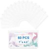 QiXin 60pcs A6 Binder Pockets 6 Holes Zipper Folders Clear PVC Card Loose Leaf Bags Cash Envelopes for Budgeting Binder Waterproof Document Filing Bags for 6 Ring Notebook Planner Inserts