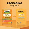 Vitron-C Iron Supplement, Once Daily, High Potency Iron Plus Vitamin C, Supports Red Blood Cell Production, Dye Free Tablets, 60 Count