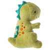 Mary Meyer Pebblesaurus Soft Toy Baby Rattle, 5-Inches, Green Dino