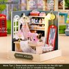 TuKIIE DIY Miniature Dollhouse Kit with Furniture, 1:24 Scale Creative Room Mini Wooden Doll House Plus Dust Proof for Kids Teens Adults(Beatific Atelier)