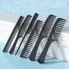 Kolavia 6 PCS Hair Comb Set Black, Durable Wide and Fine Tooth Rat Tail Hair Barber Comb for Women & Man, Professional Combs for Wet Curly Natural Hair Detangling Parting Teasing Styling & Cutting
