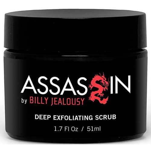 Billy Jealousy Assassin Deep Exfoliating Scrub, Mens Daily Facial Cleanser with Walnut, Almond an...