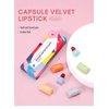 PICKX 8 Colors Mini Capsule Lipstick Set Matte Lipstick Red Lipstick Cute Non-stick Cup Lipstick Long Lasting Waterproof Mini Capsules Velvet Matte Lip Stick…