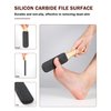 BEZOX Foot Pumice Stone Pedicure File(1 PCS) - Wooden Handle Foot File Callus Remover for Smoother Feet and Hands - Foot Scrubber, Heel Sander and Dead Skin Scraper - Black