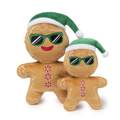 Fuzzyard Mr./Mrs. Gingerbread Christmas Dog Toy (Small, Mrs. Gingerbread)