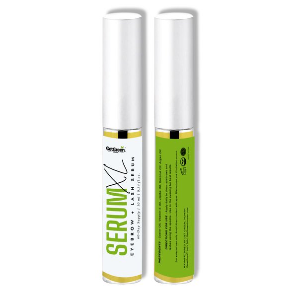 XL Eyebrow & Lash Serum | Oil Blend for Fuller Brows & Longer Lashes | Promotes Natural Eyebrow Growth & Eyelash Growth | 10 ml (0.34 fl oz) 60-Day Supply