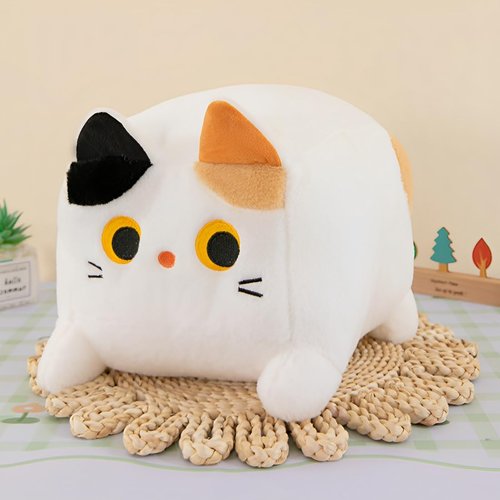 JPORSHU 12'' Cute Block Cat Plush Toys，Soft Cat Pillow Plushies，Cat Stuffed Animals Kawaii Plush Toys Home Decoration for Boys and Girls Toddlers Birthday Gifts