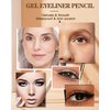 Nude Gel Eyeliner Pencil Set-2Pcs Multi-Use Gel Eye Liner waterline Pen,Long Lasting Waterproof Smudge-proof Water Line Pencil, Professional Eye Makeup Kit for Older Women with Pencil Sharpener-03