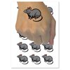 Curious Rat Rodent Temporary Tattoo Water Resistant Fake Body Art Set Collection - 54 1" Tattoos (1 Sheet)