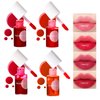 Bekoeen 4PCS Lip Tint Stain Set,Mini Liquid Water Tint,Korean Lip Gloss Moisturizing Natural,Long Lasting Waterproof,Multi-Use Lip and Cheek Tint