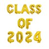 Class of 2024 Balloons Banner Graduation Party Supplies Gold 16 inch letter Balloons Foil Balloons Set for Graduation Party Decorations Supplies,Graduate Balloons,Retirement, Congrats Party Supplies