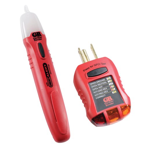 Gardner Bender GTK-2 Safety Kit, GVD-3504 Non-Contact Voltage Tester and GFI-3501 GFI Tester, 2-Piece