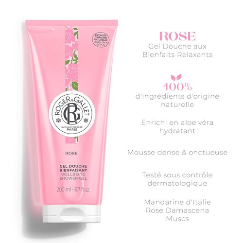 ROGER & GALLET | Body Wash & Shower Gel for Women | Rose 6.6 Oz