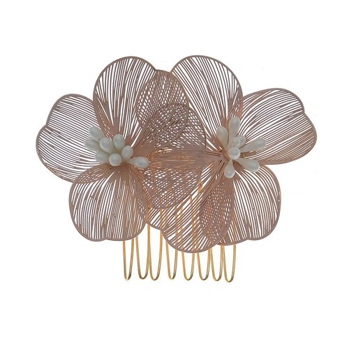 Women&#39;s Decorative Petal-Shape Silhouette Flower Hair Clips, Side Combs, and Wedding Head Pieces ...