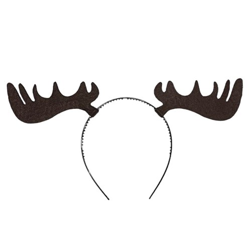 Moose Antlers Headband Woodland Creature theme birthday party favors, Brown
