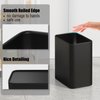 Cesun Small Bathroom Trash Can 2.1 Gallon Wastebasket, Modern Metal Garbage Can Office Waste Basket, Matte Black Stainless Steel Trash Bin for Bedroom, Home Office, Toilet, rv, Near Desk, Under Sink