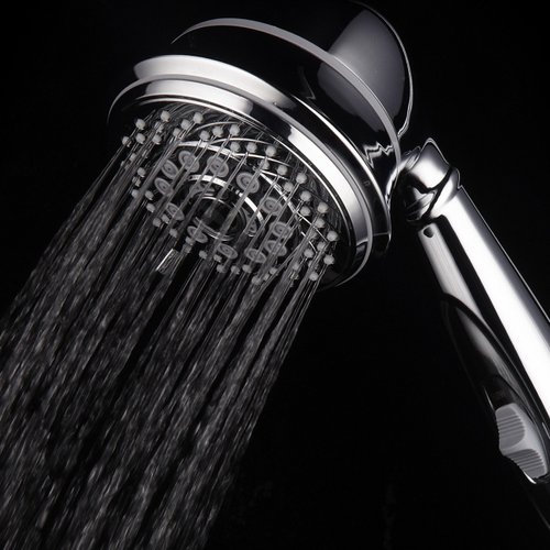 AquaCare by Hotel Spa 7-Setting Filtered Handheld Shower Head with Patented ON/OFF Pause Switch and Enriched KDF Shower Filter Cartridge Inside 4 Inch
