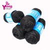 100% Brazilian Wool Hair Acrylic Yarn for African Braids/Senegalese Twist/Faux Locs/Wraps with Crochet Hook(4 Roll, Natural Black)
