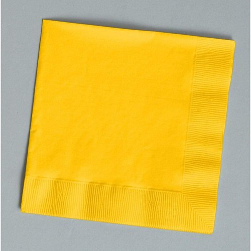 Luncheon Napkins 6.5"X6.5" 50/Pkg-School Bus Yellow