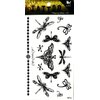 Tattoos 2 Sheets Butterfly dragonfly Vine Chain Necklace Art Fantasy 3D Tattoo Waterproof Stickers Removable Temporary Body Arm Fake Art Sticker Party