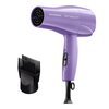 Hot Beauty 1875 Ceramic Hair Dryer, Powerful Fast Drying, Multi-Setting with Comb Attachment, Additional Detangler Included, Slide Bar Switch, Compact for Home & Travel (Purple)