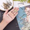 PH PandaHall 50 Sets 5 Colors Hair Bobby Pins, 50pcs Hair Clips Tray Hair Pins Setting Blank Bobby Hair Pins Base and 50pcs Glass Cabochons for Cameo DIY Barrettes Hairpins Findings