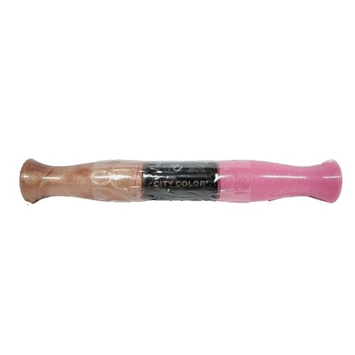 Generic City Color Duo Lip Gloss, Pink and Bronze, 0.25 Fl Oz (Pack of 1), Pink/Bronze