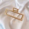 Cubahop Hair Claw Gold Hair Clips Non Slip Claw Clips Square Hair Accessories Daily Party Gift for Women and Girls (2PCS)