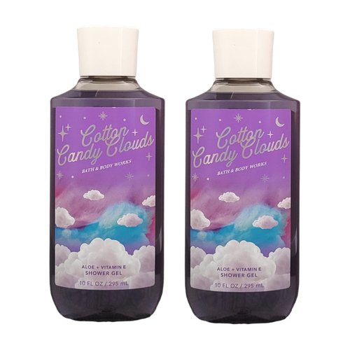 Bath & Body Works Cotton Candy Clouds Shower Gel Gift Sets 10 Oz 2 Pack (Cotton Candy Clouds), 1.25 pounds
