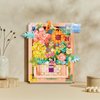 Flowers Building Set for Women - 4 In 1 3D Flower Picture Frames Building Sets, Rose Sunflower Botanical Collection Home Office Decor, Ideas Gift for Valentine Mother's Day Birthday Xmas Girls Adults
