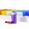 GMS 31 Day Rainbow Pill Organizer Pill Dispenser with Pop Out Pocket Pill Pods Medication Portable Tray for Vitamins, Supplements, or Prescriptions for Work or Travel, Monthly Pill Reminder