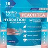 HydroMATE Electrolytes Powder Packets Drink Mix Low Sugar Hydration Accelerator Fast Party Recovery with Vitamin C B12 Peach Iced Tea 16 Sticks